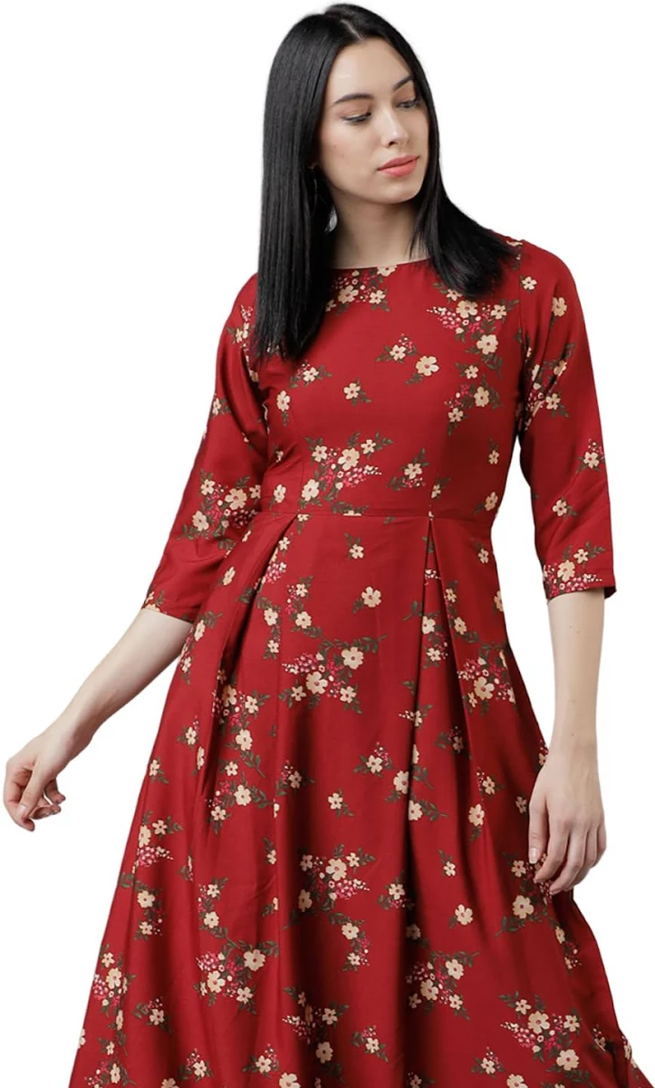 Tokyo Talkies Women's Floral Print Fit & Flare Maxi Dress - Image 4