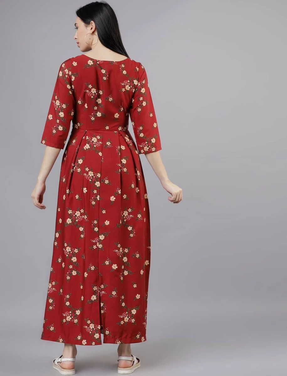 Tokyo Talkies Women's Floral Print Fit & Flare Maxi Dress - Image 3
