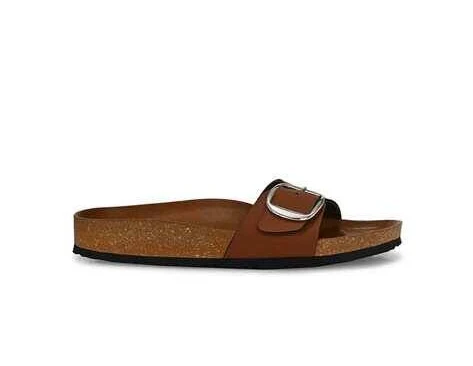UNDERROUTE Women Flat Sandals with Synthetic upper For Women (Tan, 3) - Image 3